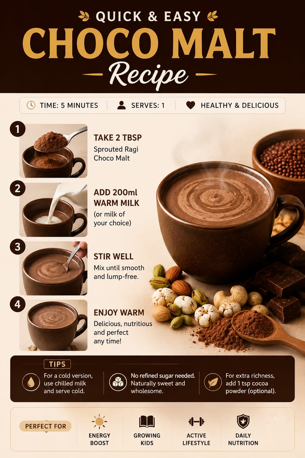 Sprouted Ragi Choco Malt